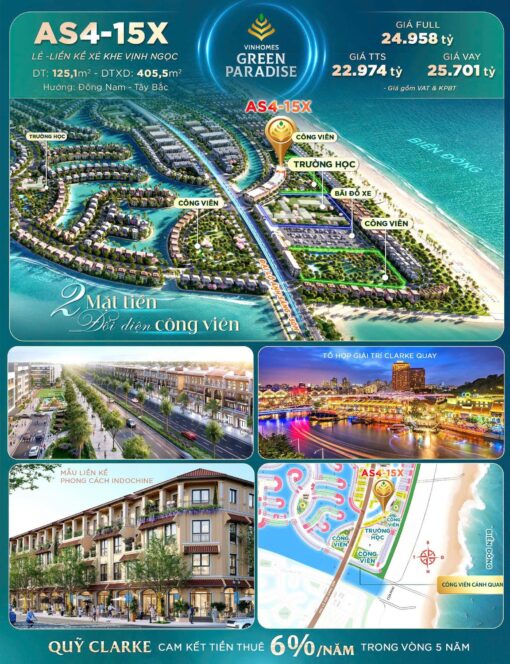 Bán nhà xẻ khe 2 mặt tiền ở Vịnh Ngọc, Vinhomes Cần Giờ